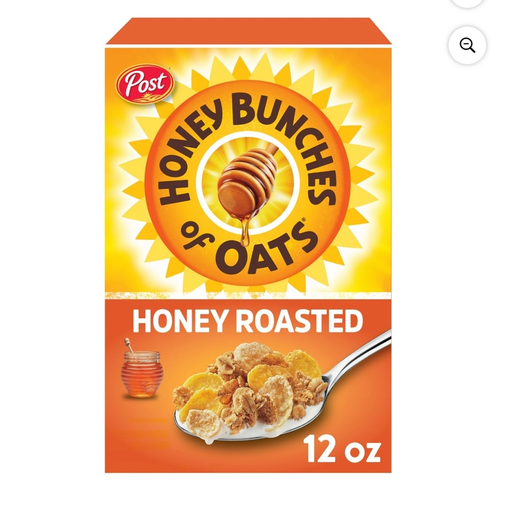 Post Honey Bunches of Oats Honey Roasted Crunchy Breakfast Cereal 12oz -5 boxes